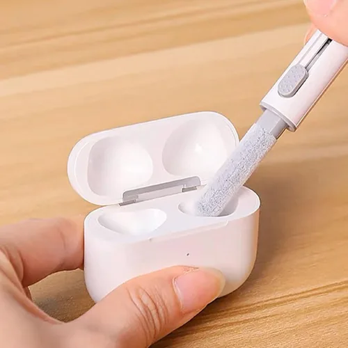 Vista 5 de Kits de limpieza para Airpods Pro 1, 2, 3, bolígrafo limpiador multifunción, cepillo suave para auriculares Bluetooth, herramientas de limpieza