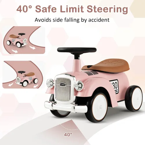 Vista 3 de OLAKIDS Auto de Empuje para Montar, Juguete Deslizante de Pie al Suelo para Niños Pequeños con Volante, Bocina, Almacenamiento Debajo del Asiento