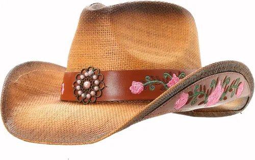 Vista 9 de GrinderPUNCH sombrero de vaquero clásico con la bandera americana Bandera antigua