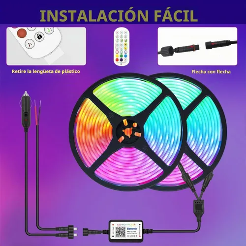 Vista 6 de Luces de barco LED de 45 pies, luces de tira marinas RGB