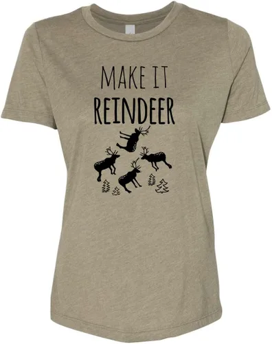 Vista 6 de Cute Women's Screen Printed Crew Neck Tee, Shirts With Sayings, Dusty Blue or Olive