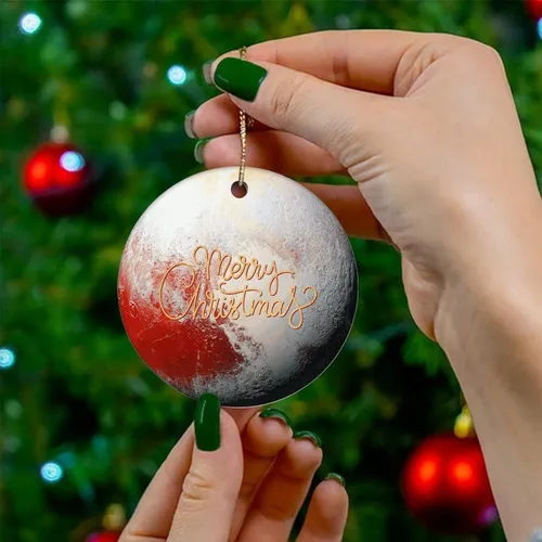 Vista 4 de Cheyan Divertido adorno de porcelana de planetas del sistema solar, decoración del hogar, colgantes de Navidad, galaxia, educativo, árbol