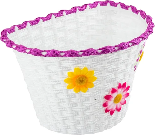 Vista 2 de Sunlite Cesta de flores clásica, color blanco