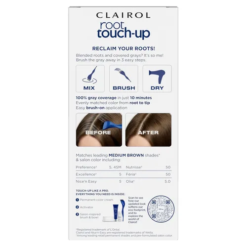 Vista 119 de Clairol Root Touch-Up de Nice'n Easy Tinte Permanente para el Cabello, 10 Rubio Extra Claro, Paquete de 1 Clairol Root Touch Up - Tinte permanente