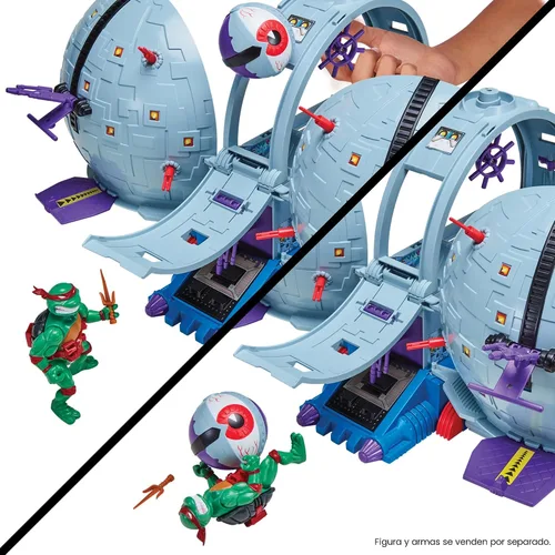 Vista 6 de Teenage Mutant Ninja Turtles TMNT Classic Technodrome Playset - Exclusivo de Amazon