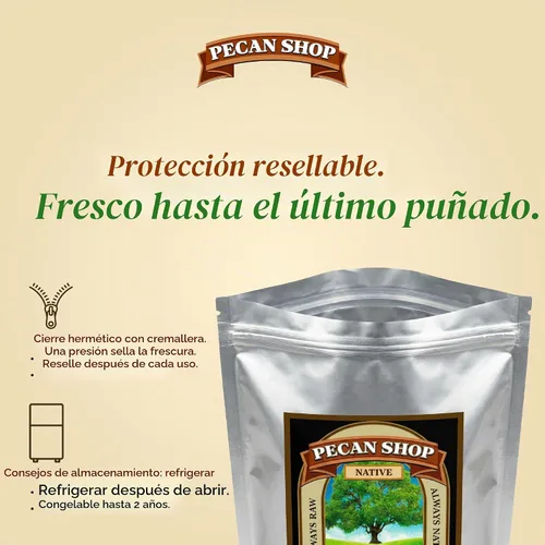 Vista 5 de Pecan Shop Nueces pecanas nativas de Texas sin pasteurizar sin pasteurizar sin pasteurizar, cosechadas de forma silvestre y probadas, mitades