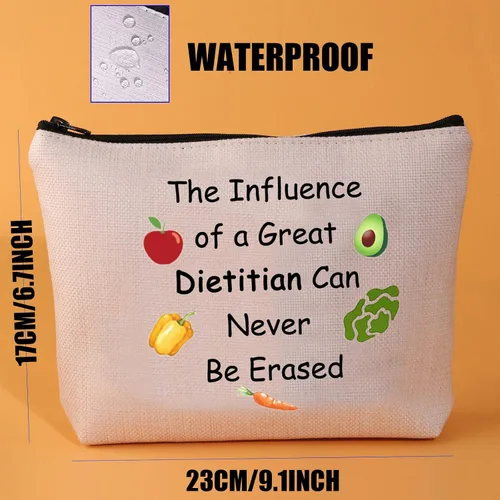 Vista 4 de JYTAPP Dietista Regalo de agradecimiento Dietista La influencia de una gran bolsa de cosméticos Dietista Regalo de nutricionista RD Registrado
