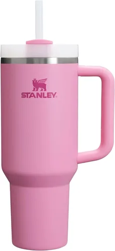 Vista 202 de STANLEY Quencher H2.0 Vaso Térmico con asa y pajilla, 64 onzas, tapa Flowstate de 3 posiciones, gran capacidad para viajes y deportes, vaso de acero