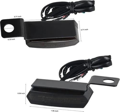 Vista 6 de NTHREEAUTO Señales de giro secuenciales de manubrio delanteras, intermitentes LED de flujo para motocicleta, mini luz de marcha compatible