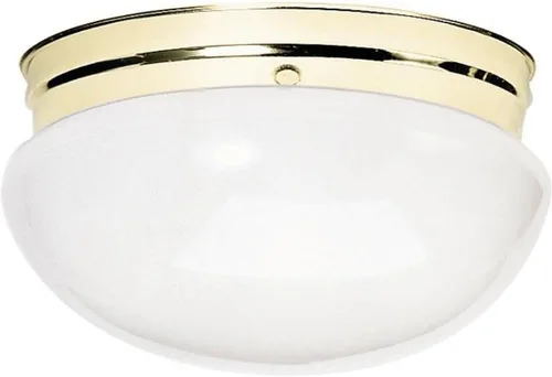 Vista 2 de Nuvo Lighting SF76/676 Lámpara de dos luces con pantalla de hongo, bronce antiguo/vidrio de alabastro