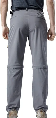 Vista 5 de Mr.Stream Men's Walking Windproof Breathable Camping Quick Drying Outdoor Convertible Hiking Pants