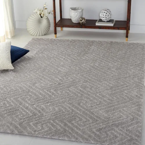 Vista 15 de SAFAVIEH Tahoe Shag Collection - Alfombra de pasillo, 2 x 9 pies, color beige, diseño geométrico, felpa de 1.2 pulgadas de grosor, ideal para zonas