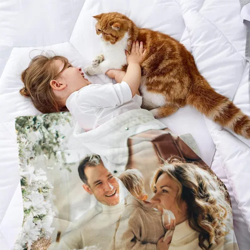 Vista 7 de envía al día siguiente, manta personalizada con texto en imagen, manta personalizada de foto, manta de franela personalizada, regalos personalizados