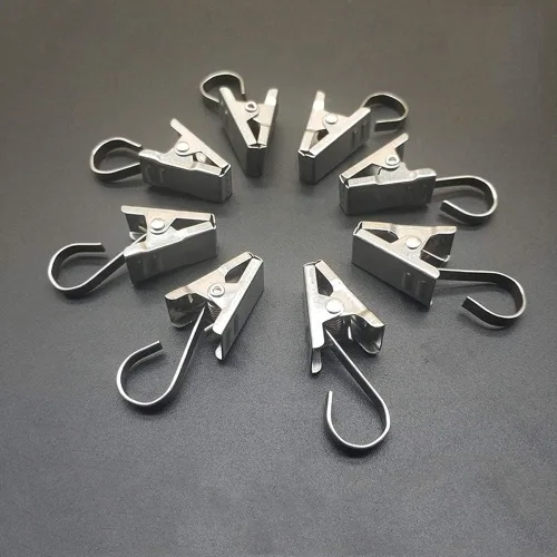 Vista 8 de Coideal Pequeños Ganchos para Cortinas de Bronce, 100 Piezas de Ganchos de Latón Metálico para Colgar Luces de Fiesta, Accesorios para Decoración