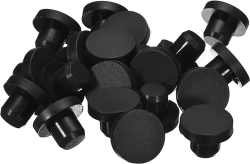 Vista 47 de uxcell 16 Piezas de Tapones de Goma Negros, 2.7mm para Agujeros de Enchufe de 2-2.5mm/0.08-0.1