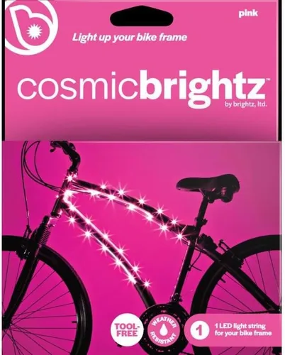 Vista 15 de Brightz CosmicBrightz - Cuerda de luz LED para marco de bicicleta, cuerda de 6.5 pies, funciona con pilas con interruptor de encendido/apagado