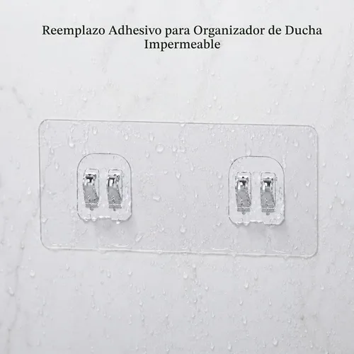Vista 6 de JIEYAO - 9 ganchos adhesivos de repuesto para regadera, ganchos adhesivos
