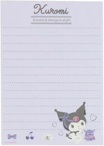 Vista 4 de Sanrio Memo de diseño Kuromi 8 017051