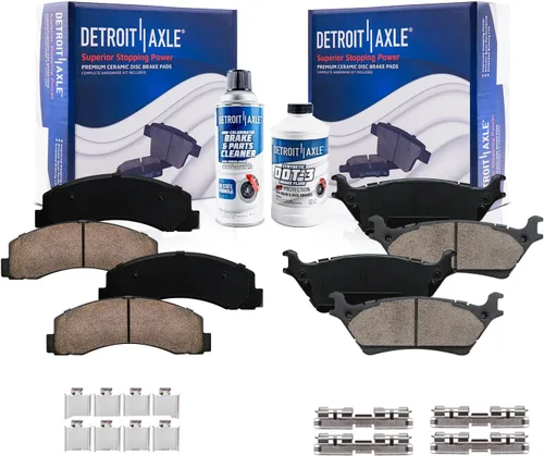 Vista 112 de Detroit Axle - Pastillas de Freno Traseras de Cerámica Izquierda Reemplazo de Pinza para Silverado Sierra Suburban 1500 Tahoe Yukon Escalade ESV EXT