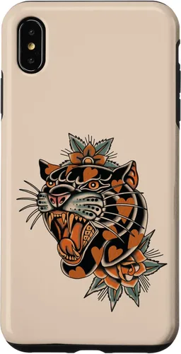 Vista 11 de American Traditional Panther with Hearts Old School Tattoo Case para iPhone 17