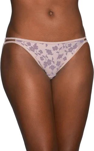 Vista 51 de Vanity Fair Bragas de bikini con tira para mujer, Illumination, con elástico sedoso y ribete de satén Paquete de 3 Negro (Midnight Black)