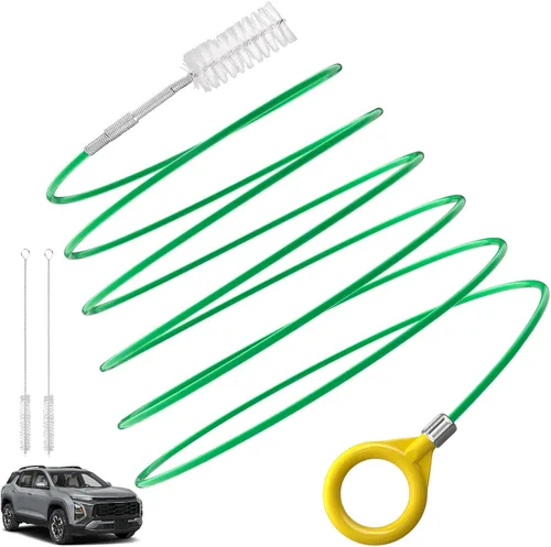 Vista 8 de EVOULTES Herramienta de limpieza de drenaje de techo corredizo automático, cepillo de drenaje flexible de 78 pulgadas, limpiador de tuberías largas