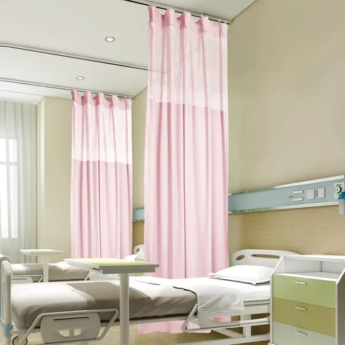 Vista 21 de Fcosie Cortinas divisoras de habitación de hospital con ganchos planos para cubículo, pantalla de privacidad para hospital, clínica médica