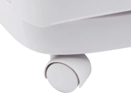 Vista 6 de Cesta de plástico para ropa sucia para el hogar, cesta de ropa con diseño dividido, cuerpo de cesta hueco y rueda universal