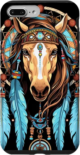 Vista 9 de Funda tribal con plumas indias nativas americanas para iPhone 14