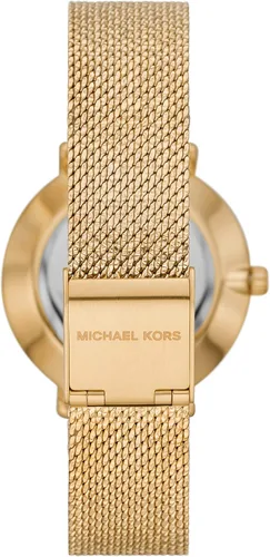 Vista 3 de Michael Kors Mini reloj Pyper de dos manos de acero inoxidable para mujer, MK4588 - Reloj de malla de acero inoxidable de dos manecillas