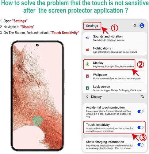 Vista 3 de Protector de pantalla para Galaxy S22 Plus con protector de lente de cámara para Samsung Galaxy S22 Plus 5G, 6.5 pulgadas híbrido flim [7H]