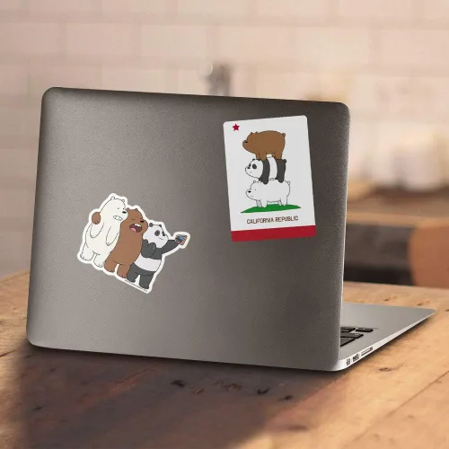 Vista 4 de Popfunk Classic We Bare Bears - Camiseta y pegatinas de red de dibujos animados