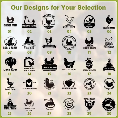 Vista 2 de Sellos de huevos personalizados Sellos de huevos personalizados para huevos frescos con tu diseño/texto para marca de granja, huevos de patio