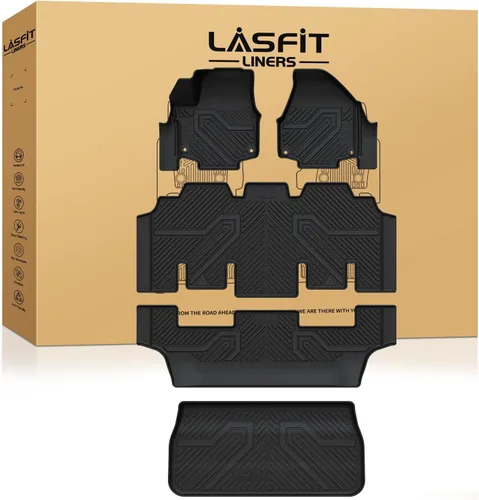 Vista 43 de LASFIT Alfombrillas para Freightliner Cascadia 2008-2017, protección para todo tipo de clima, revestimientos de automóvil de elastómero