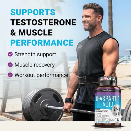Vista 6 de Kaibro Nutra Suplemento de ácido D-aspártico para hombres, 2440 mg de ácido D-aspártico por porción, apoyo de energía y testosterona, sin gluten