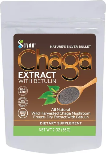 Vista 10 de Polvo extracto hongo chaga siberiano. Súper antioxidante, ayuda al sistema inmune., 2 onza, 1