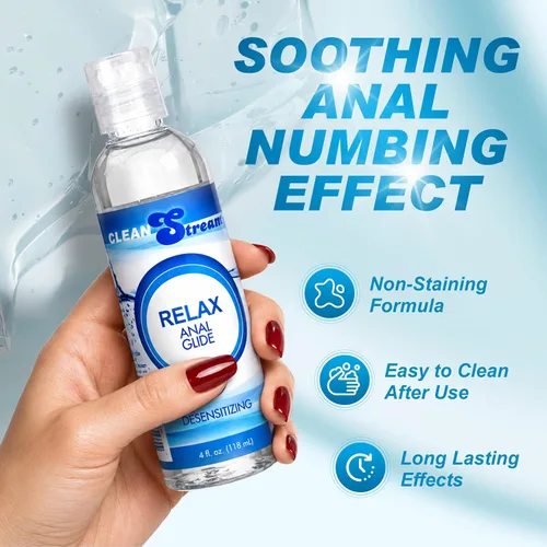 Vista 3 de Cleanstream Relax - Lubricante a base de agua, sin perfume, sin fragancia, 4 onzas