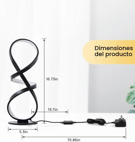 Vista 6 de Juego de 2 lámparas de mesa LED geniales, moderna lámpara