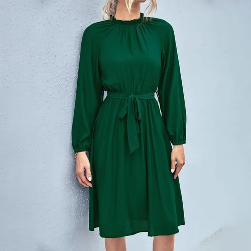 Vista 2 de Vestidos de otoño para mujer, vestidos de invitados de boda para mujer, vestidos semiformales para mujer, otoño e invierno, moda casual