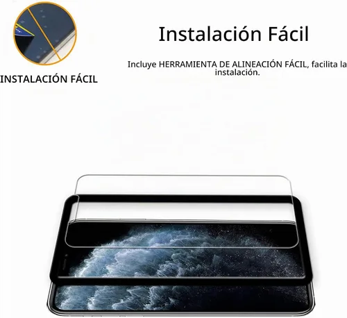 Vista 2 de Marco de fácil alineación diseñado para iPhone11 Pro/iPhone Xs/iPhone X Película protectora de pantalla de vidrio templado, paquete de 2