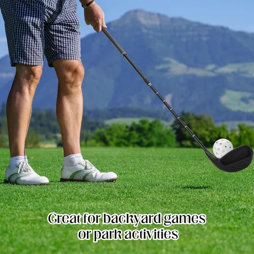 Vista 5 de Realspring Juego de palos de golf ajustables para patio trasero, palos de astillado de plástico, bolas de plástico para exteriores, interiores