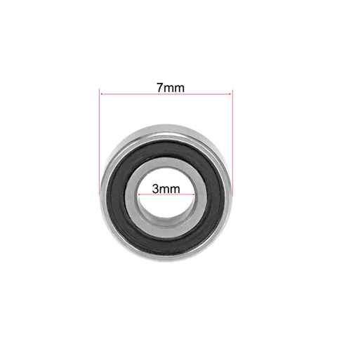 Vista 4 de uxcell 683-2RS Rodamientos rígidos de bolas 0.118x0.276x0.118 in Doble sellado ABEC-3 Rodamientos 5-Pack