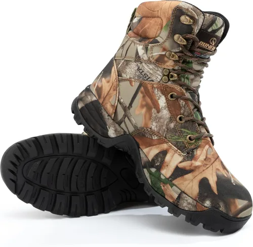 Vista 7 de Men's 7" Waterproof Lightweight Hunting Boots Insulated Non-slip Hiking Boot, 200g Thinsulate Marrón
