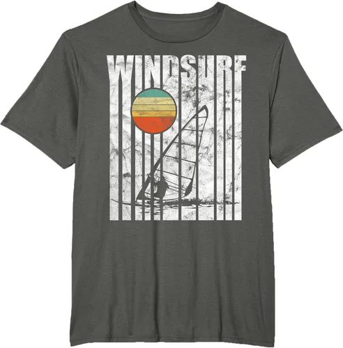 Vista 4 de Camiseta vintage de windsurf con regalo vintage de windsurf, Negro, S