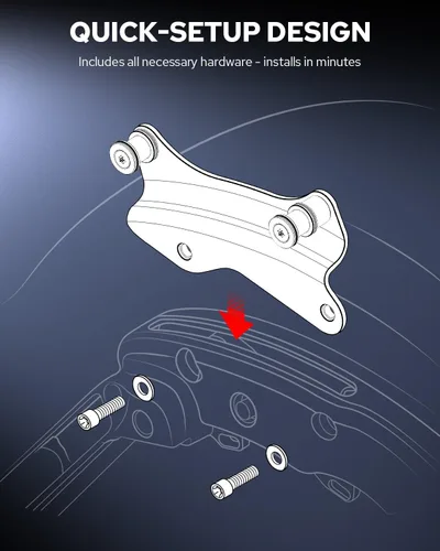 Vista 4 de Benlari Kit de hardware de acoplamiento de 4 puntos en negro brillante 2014-2024 Compatible con Harley Davidson Touring Street Glide Road Glide