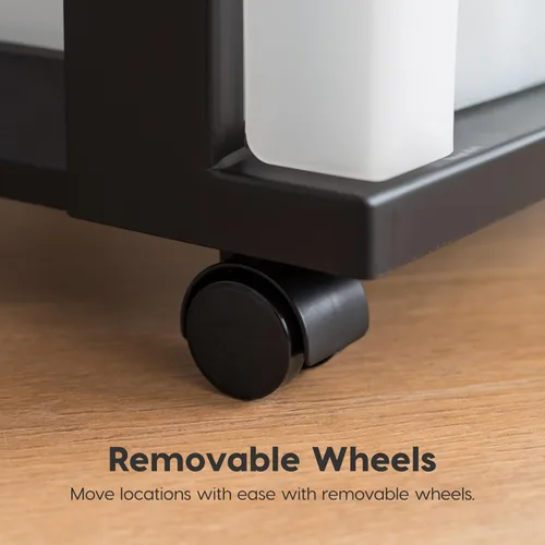 Vista 7 de IRIS USA Organizador de almacenamiento de plástico, movible con ruedas y 3 cajones, para el aula, artículos de manualidades, tocador, armario, baño