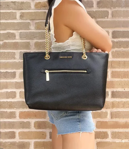 Vista 4 de Michael Kors Jet Set Medium Front Pocket Chain Top Zip Tote