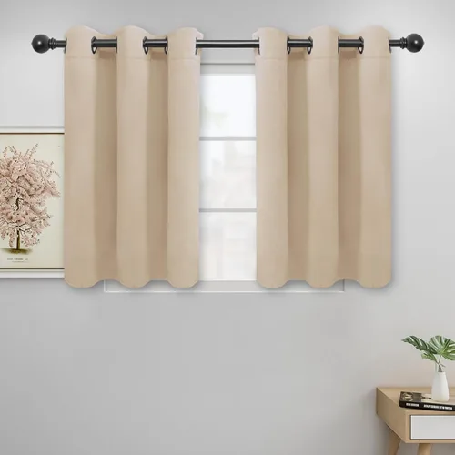 Vista 87 de Easy-Going - Cortinas opacas para dormitorio, aislamiento térmico sólido con ojales, cortinas de ventana para reducción de ruido, cortinas
