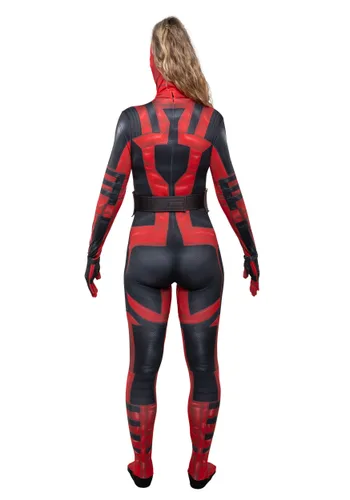 Vista 4 de Disfraz de Traje Zentai Ladypool para Mujer Multicolor