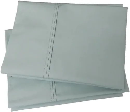 Vista 15 de Royal Tradition Cool and Crisp Percale Cotton 4pc Sheet Set (Full Size, Blue) Made in USA Breathable Classic Bed Sheets